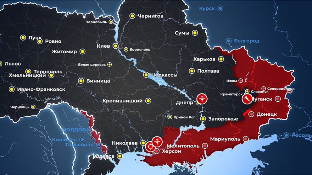 Карта боевых действий на Украине на 30 марта 2022