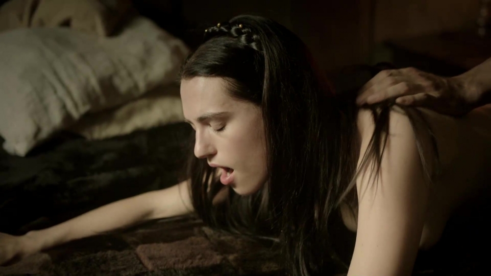 Hot Irish actress Katie MCGRATH fingering her pussy Outdoor