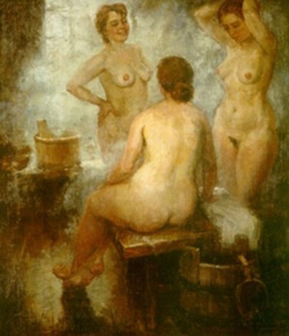 Женщины в деревенской бане