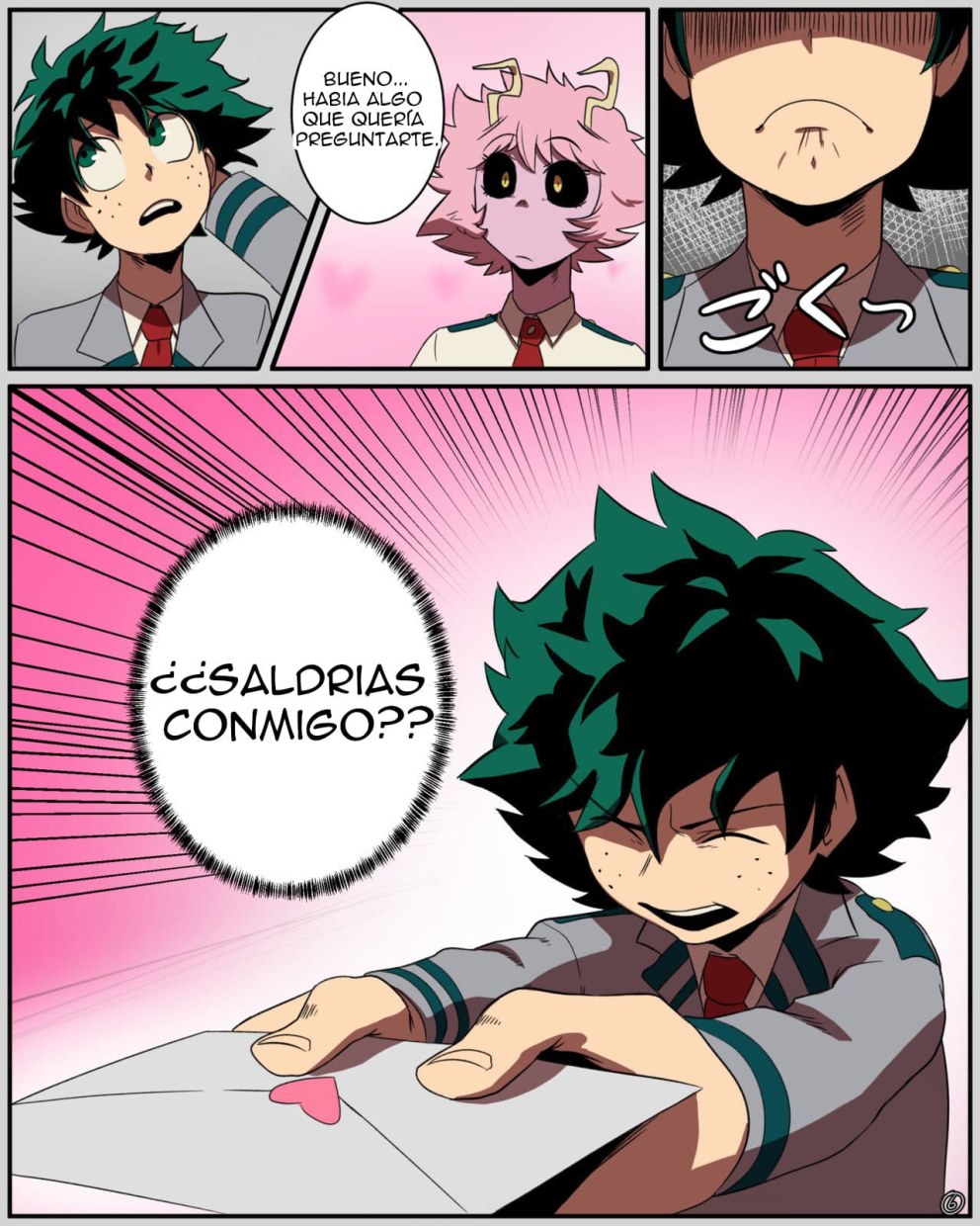 Mina Ashido x Deku комикс