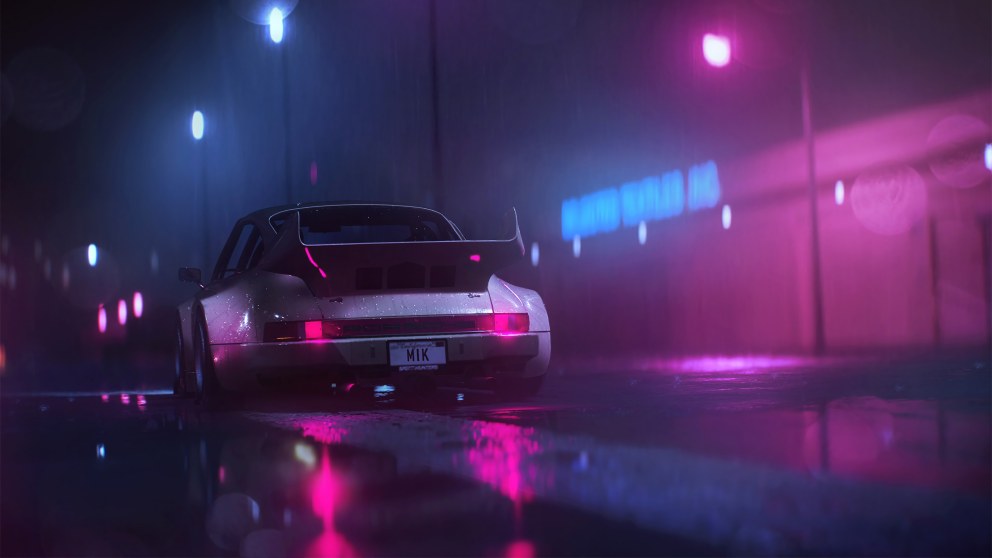 Порше 911 неон